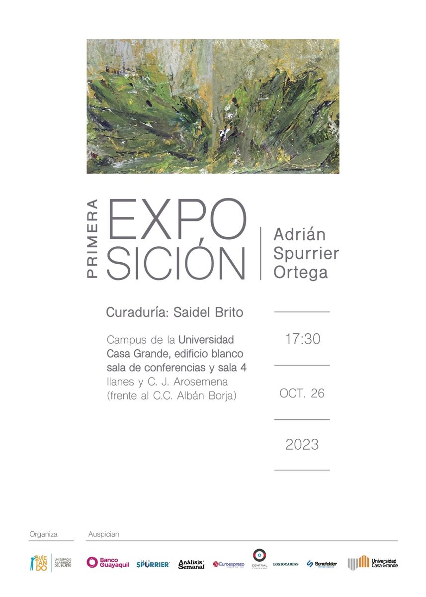 Afiche de la primera exposición de Adrián Spurrier Ortega, 2023